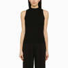 IVY & OAK IVY OAK BLACK KESSIE VISCOSE RIBBED TANK TOP