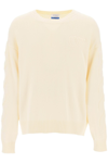OFF-WHITE OFF WHITE SWEATER WITH EMBOSSED DIAGONAL MOTIF
