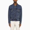 PALM ANGELS PALM ANGELS BLUE DENIM JACKET WITH MONOGRAM