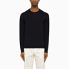 ROBERTO COLLINA ROBERTO COLLINA NAVY BLUE COTTON CREW NECK SWEATER