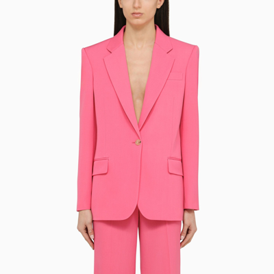 STELLA MCCARTNEY STELLA MC CARTNEY PINK SINGLE BREASTED JACKET IN WOOL