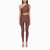 THE ANDAMANE THE ANDAMANE ASYMMETRICAL CLOSE FITTING JUMPSUIT IN MAUVE