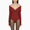 THE ANDAMANE THE ANDAMANE KENDALL LONG SLEEVED BODYSUIT RED