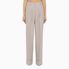 THE ANDAMANE THE ANDAMANE NATHALIE PEARL GREY PINSTRIPE TROUSERS