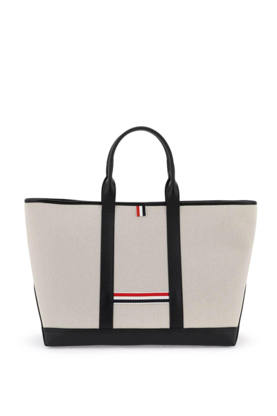 THOM BROWNE THOM BROWNE INTERLOCK MEDIUM TOTE BAG