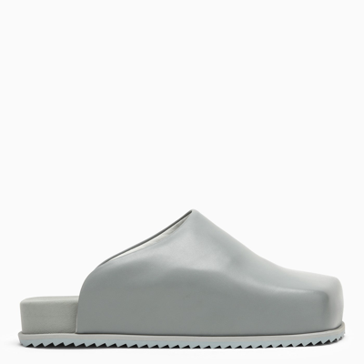 Yume Yume Grey Leatherette Truck Mules In Gray