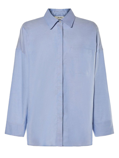 's Max Mara Buttoned Long-sleeved Shirt In Skyblu
