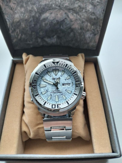 Pre-owned Seiko Prospex Sbdy053 Baby Tuna Monster Diver Scuba 200m Ice Blue Made In Jp