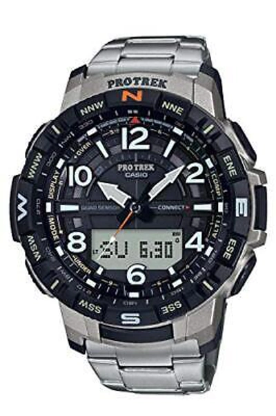 Pre-owned G-shock Casio Watch Protrek Climber Line Prt-b50t-7jf Men's Silver