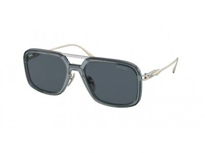 Pre-owned Prada Sunglasses Pr 57zs 19f09t Transparent Gray Grey Man