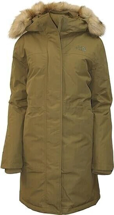 Pre-owned The North Face Arctic Nf0a5egv37u Women's Military Olive Parka Jacket M Nf023 In Green