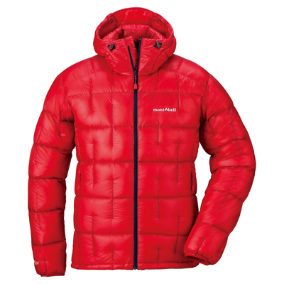 Pre-owned Montbell Men's  Plasma 1000 Alpine Goose Down Parka In Red