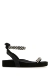 ISABEL MARANT ISABEL MARANT WOMAN BLACK LEATHER MELLAN SANDALS