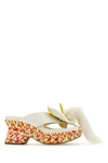 Loewe Petal Thong Platform Sandals In Multicolor