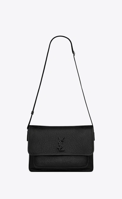 Saint Laurent Niki Logo-plaque Messenger Bag In Black