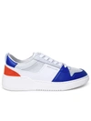 Ferragamo Leather And Technical Fabric Sneakers In Multicolor