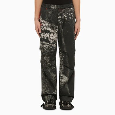 44 Label Group Baggy\/loose Trousers With Ash Print In Black