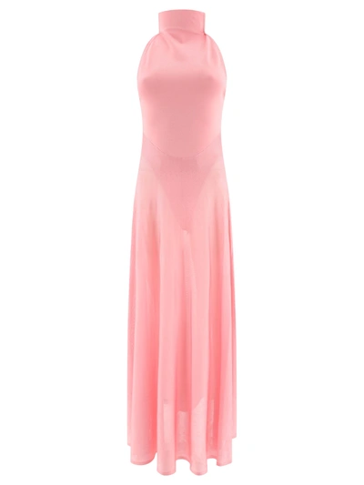 Alaïa Pink Shiny Maxi Dress