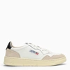 Autry Leather Medalist Low Sneakers In Lt/sd Wht/blue
