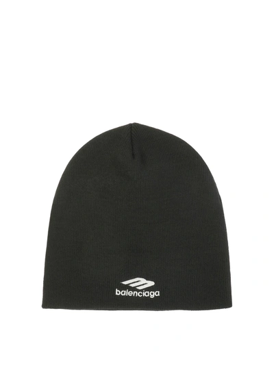 Balenciaga "3b Sports Icon" Beanie In Black