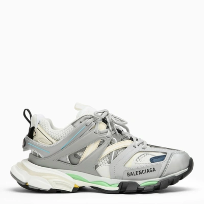 Balenciaga Track Grey/blue/green Mesh And Nylon Trainer Women In Grey