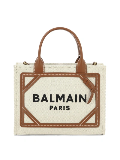 Balmain B Army Tote Bag In Beige