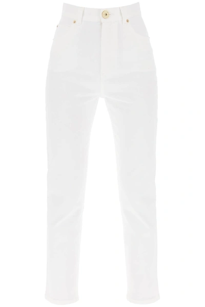 Balmain High-waisted Slim-fit Jeans In White
