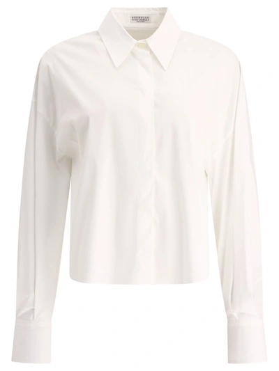 Brunello Cucinelli Band-collar Shirt In White