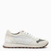 Brunello Cucinelli Bead-embellished Nylon And Suede Sneakers In Multicolor