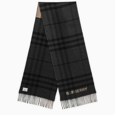 Burberry Scarf With Check Pattern In Cream