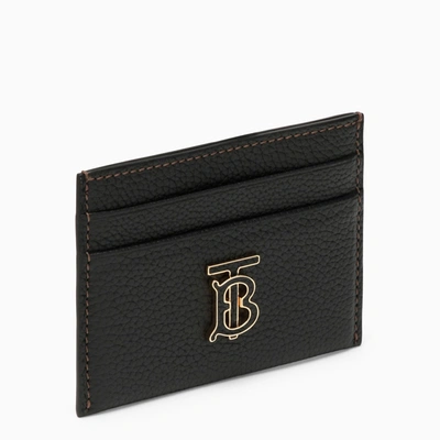 Burberry Black Leather Card Holder With Logo
