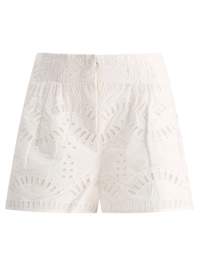 Charo Ruiz Palok Embroidered Shorts In White