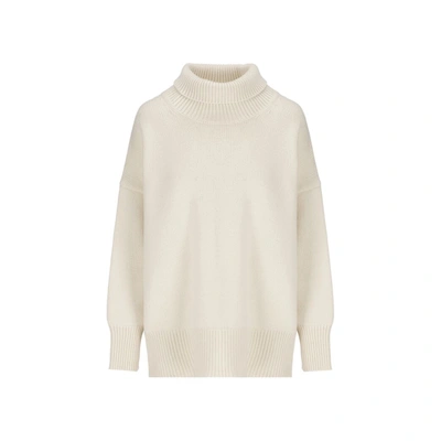Chloé Cashmere Turtleneck Sweater In White