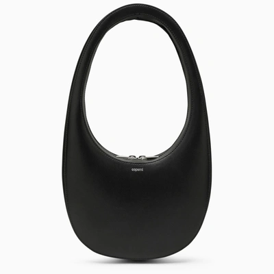 Coperni Leather Shoulder Bag With Croco Print In Black