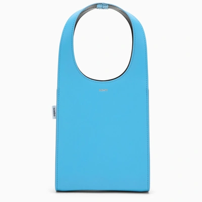 Coperni Micro Swipe Tote Bag Light Blue Leather