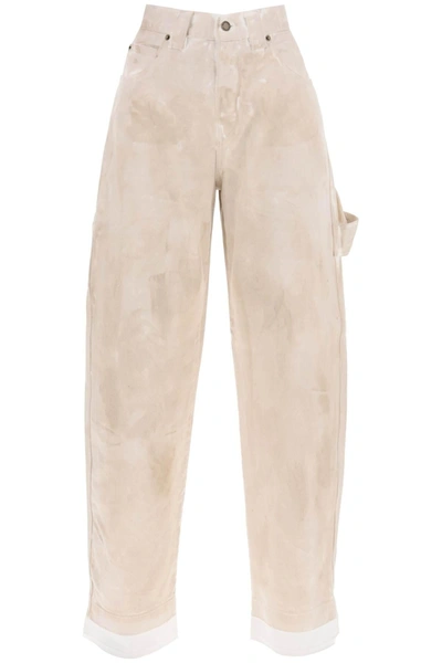 Darkpark Audrey Marble Effect Cargo Jeans In Mixed Colours