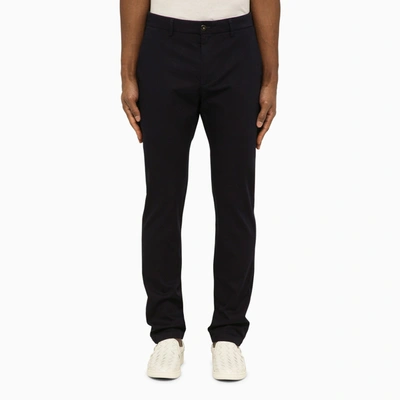 Department 5 Navy Cotton Chino Trousers In Blue