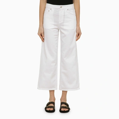 Department 5 White Wide Denim Trousers