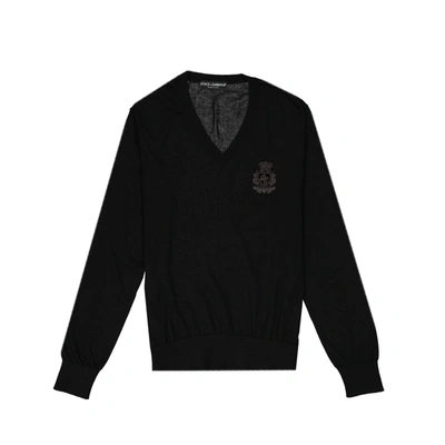 Dolce & Gabbana Cotton Sweater In Black