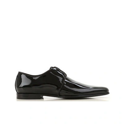 Dolce & Gabbana Leather Derbies In Black