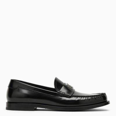 Dolce & Gabbana Dolce&gabbana Black Leather Loafer With Logo Men