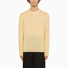 DRUMOHR DRUMOHR YELLOW WOOL CREWNECK SWEATER