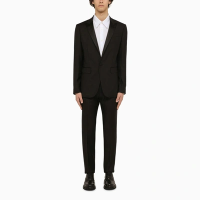 DSQUARED2 DSQUARED2 BLACK SINGLE BREASTED WOOL SUIT