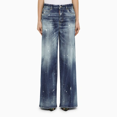 Dsquared2 Kinki Traveller Washed Denim Jeans In Blue