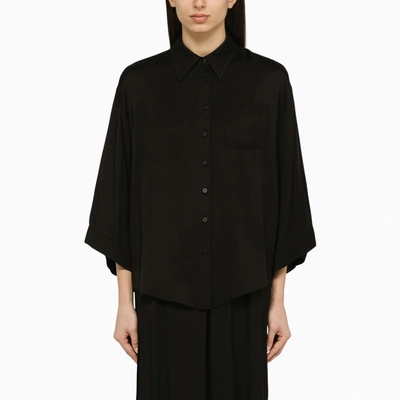 FEDERICA TOSI FEDERICA TOSI BLACK VISCOSE SHIRT