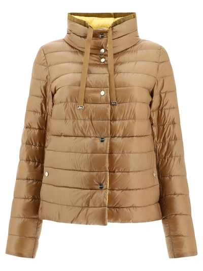 Herno Reversible Padded Jacket In Camel