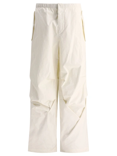 Jil Sander Straight-leg Cotton Trousers In White