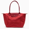 LONGCHAMP LONGCHAMP RED M LE PLIAGE GREEN BAG