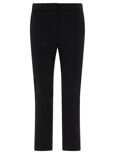 Max Mara Sportmax Asiago Stretch Cotton Trousers In Black