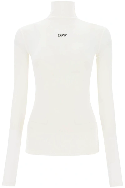 Off-white Funnel-neck T-shirt With Off Logo